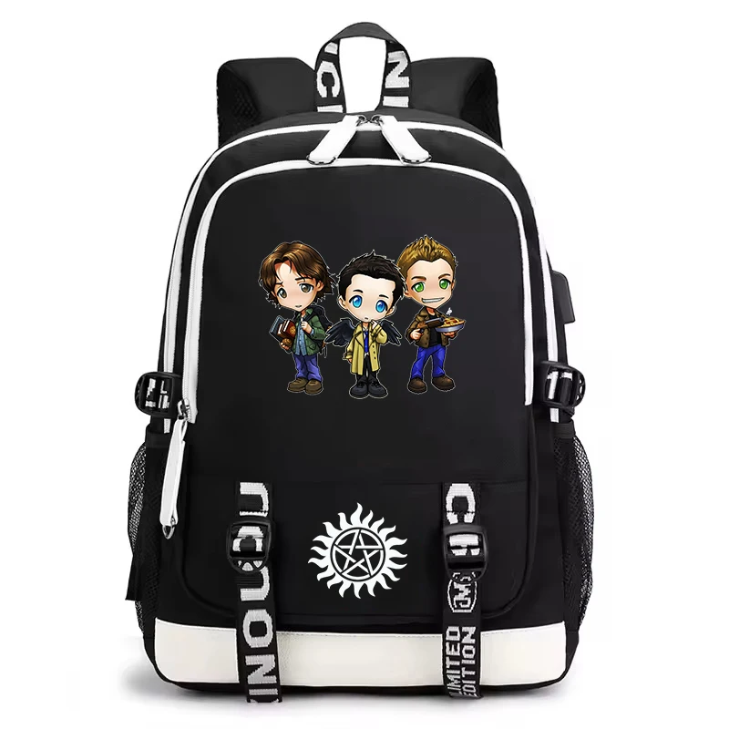 Mochila Supernatural para adolescentes, Mochila grande para la escuela, bolsas para ordenador portátil, Mochila para hombres y mujeres, Mochila de moda para exteriores, regalo para estudiantes para el regreso a la escuela