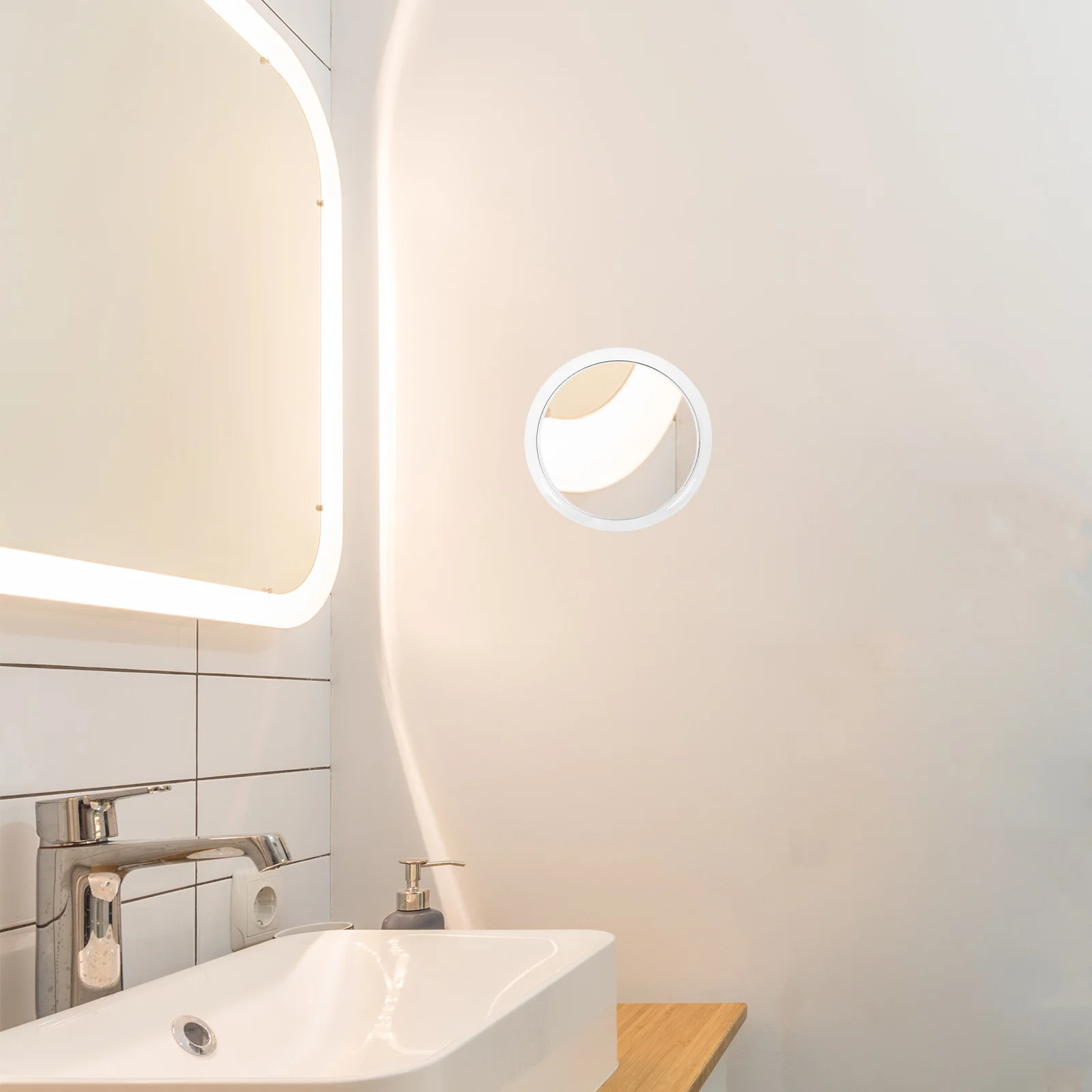 Ventosa Specchio cosmetico Bagno Rasatura Trucco impermeabile Decor Ventosa Lente d'ingrandimento Parete Anti-nebbia