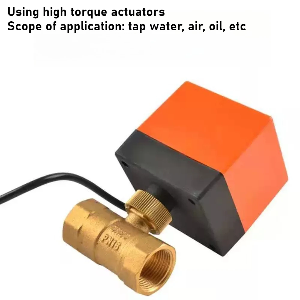 

Electric Copper Two-way Ball Valve DN15 20 25 32 40 50 Three Wire Two-point Control 220V 12V 24V Electric Ball Valve