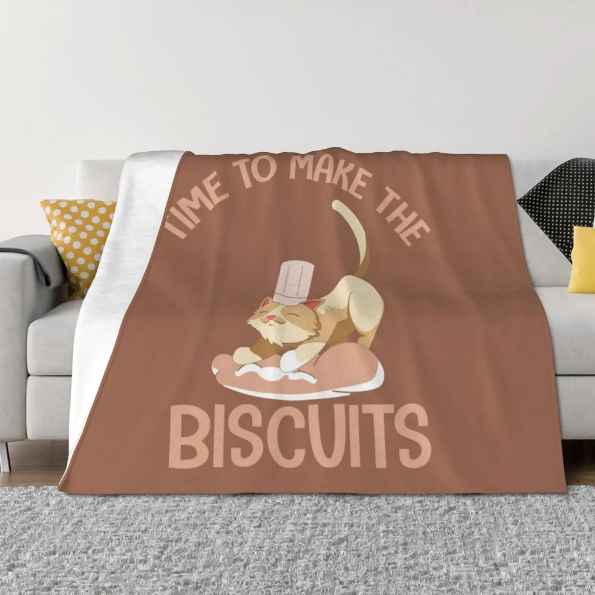 

Cat Making Biscuits Throw Blanket Luxury Thicken Sofa Stuffeds Plaid Blankets