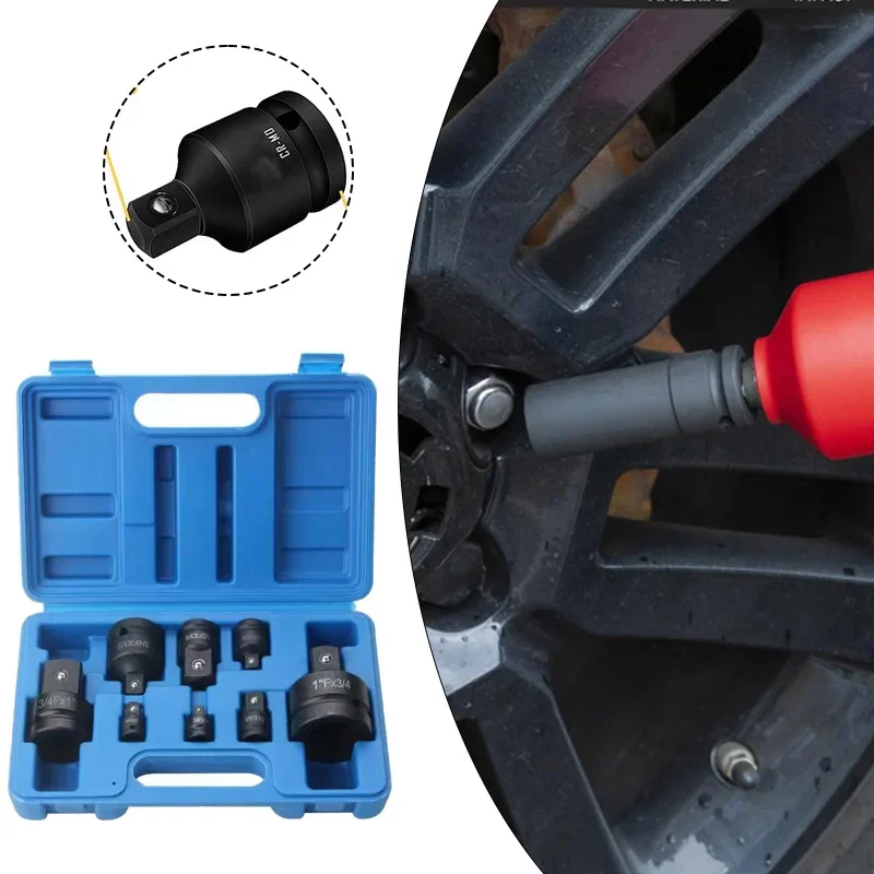 Universal 8pcs 1/2 1/4 3/4 3/8 Inch Air Pneumatic Adaptor Converter Socket Adapter Joints Ratchet Electric Wrench Tool