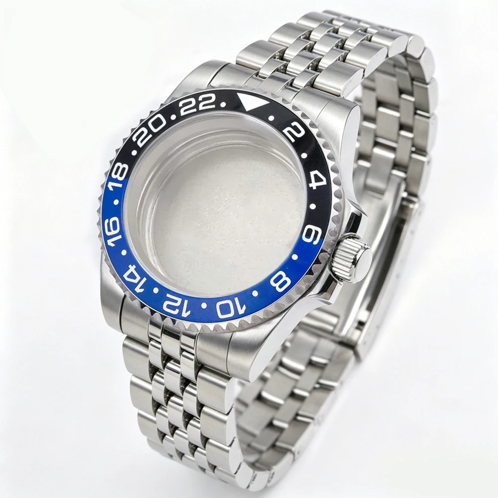 200M Tauchergehäuse 40mm Passend für NH35 NH36 NH34 GMT Uhrengehäuse Jubilee-Armband Saphirglas Schiebeverschluss – Detail 1