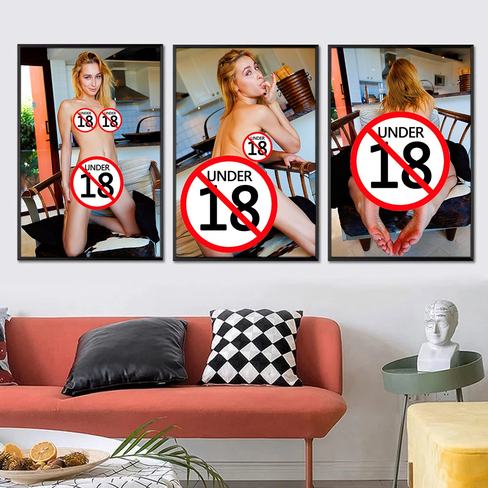 Wall Art Sexy Beautiful Woman Canvas Painting Adult Model Ass Pussy Poster and Print Modern Decoration Picture for Living Room