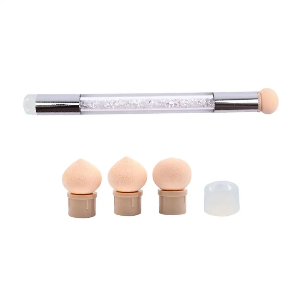 Extremidades Nail Art Gradiente Ombre Pincel Pintura Blooming Esponja Stamper Pen