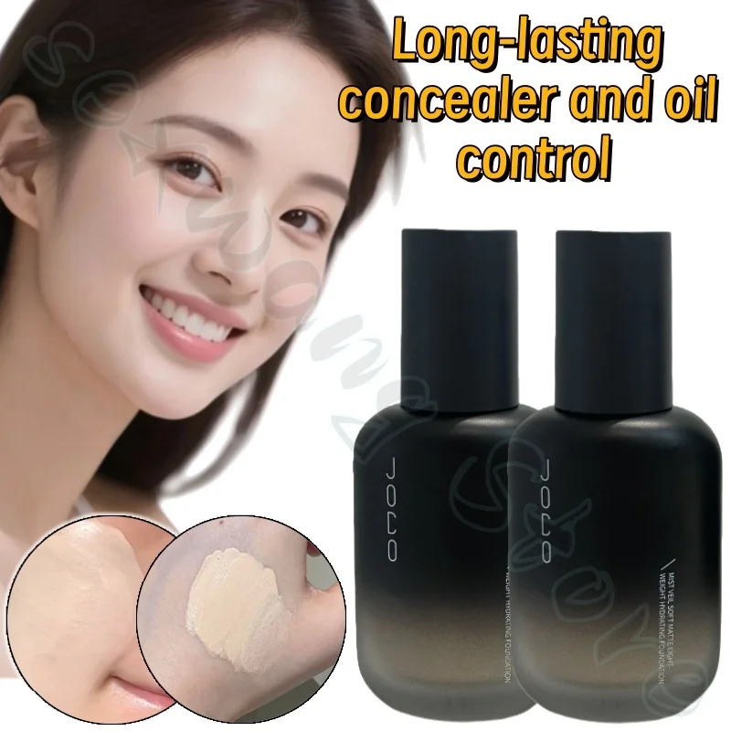 JOCO soft light moisturizing liquid foundation lasts for coverage, evens skin tone, hides pores, and has a light texture