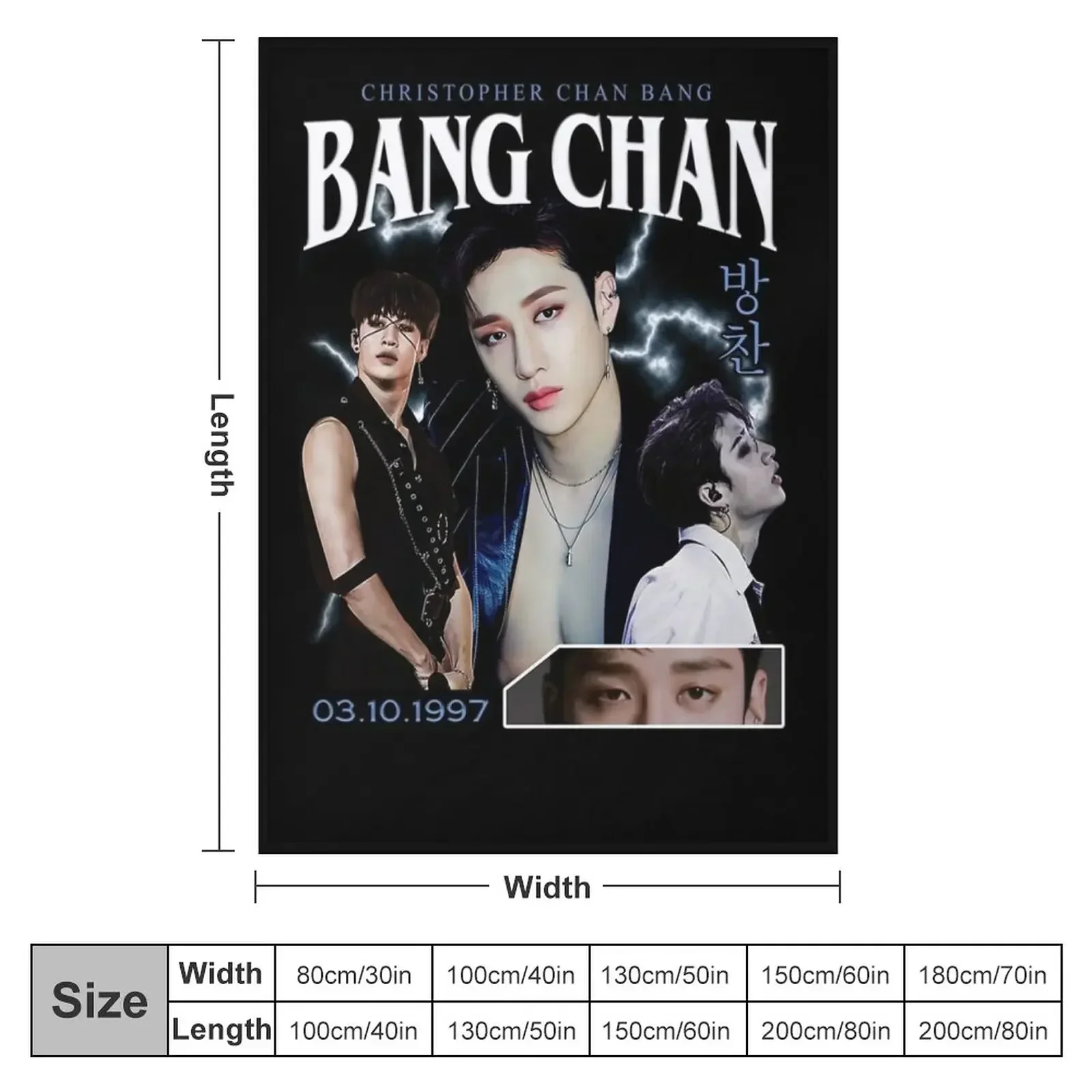 Bang Chan Shirt Vintage 90 Retro Tee Throw Blanket Beach Thermal Camping Multi-Purpose Blankets