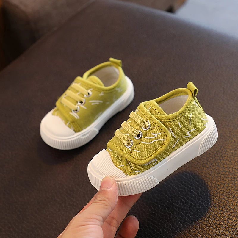 Zapatos de lona transpirables para niños, calzado antimonopatín informal para bebés y niños pequeños, novedad de otoño, 2024