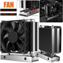 M.2-THREE M2 2280 SSD Heat Sink 3000RPM Cooler Fan M.2 2280 Solid State Hard Disk Radiator with Cooling Thermal Pad for Desktop
