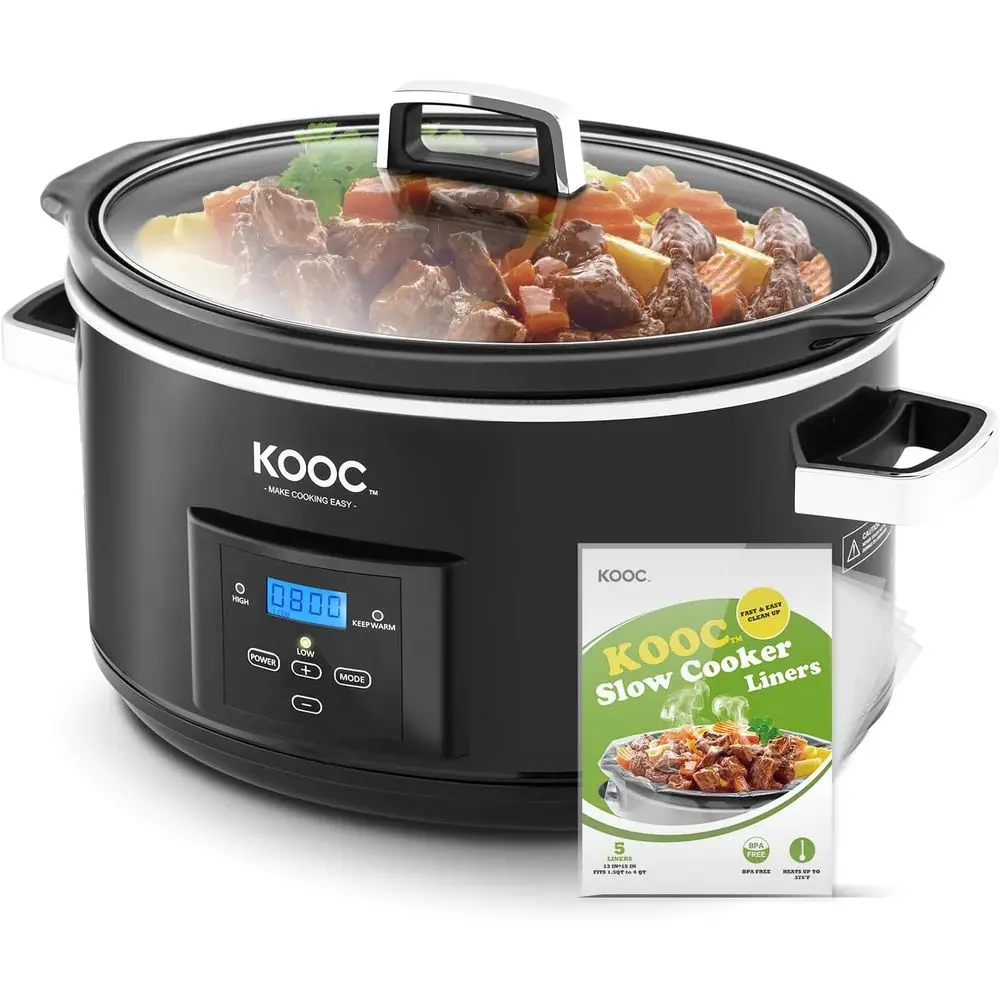 

[NEW LAUNCH] 8.5-Quart Progmable Slow Cooker, Larger than 8 Quart, More Practical than 10 Quart, with Digital Countdown Timer, r