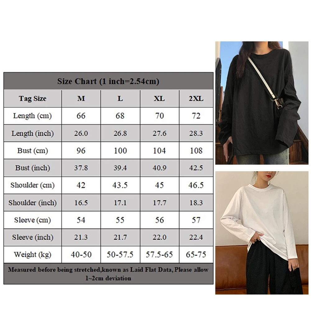 1PC Damskie damskie codzienne koszulki z długim rękawem w jednolitym kolorze Moda Casual Koreańskie topy z warstwą podstawową O-Neck