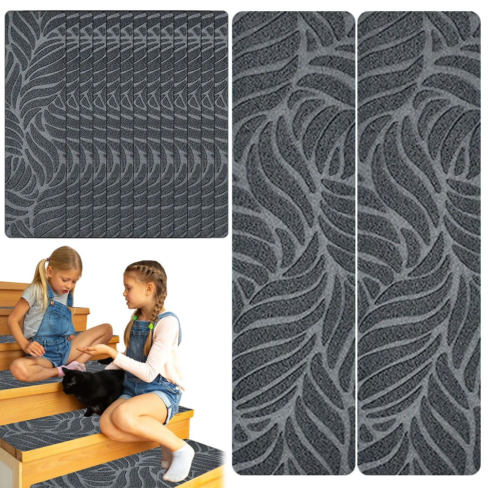 Zelfklevende trapmat antislip opstapje vloerbeschermer tapijt 76x20cm woonkamer trap stappen loopvlakmatten voor binnendecoratie