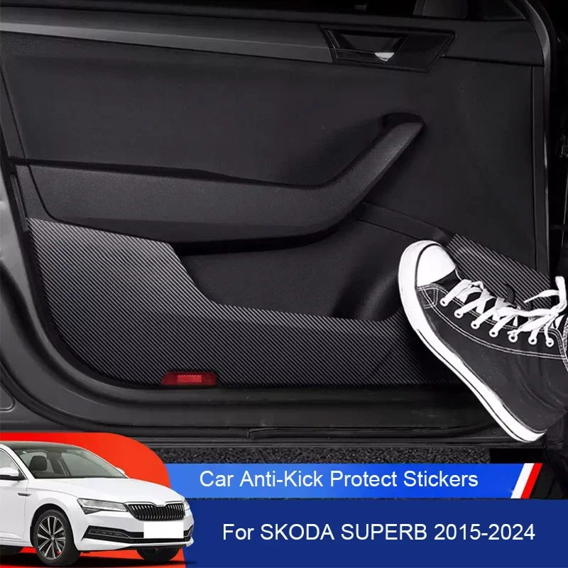

Автомобильная B-стойка, защита от грязной двери, защита от ударов, накладка для SKODA SUPERB 2015-2024, автомобильный багажник, устойчивый к царапинам аксессуар для интерьера