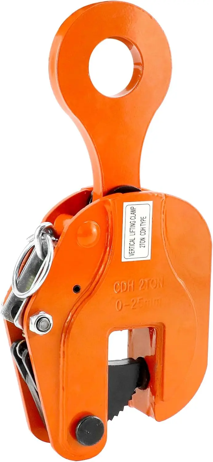 2-Ton Heavy Duty Vertical Plate Lifting Clamp, 4400 lbs Capacity for Welding and Building