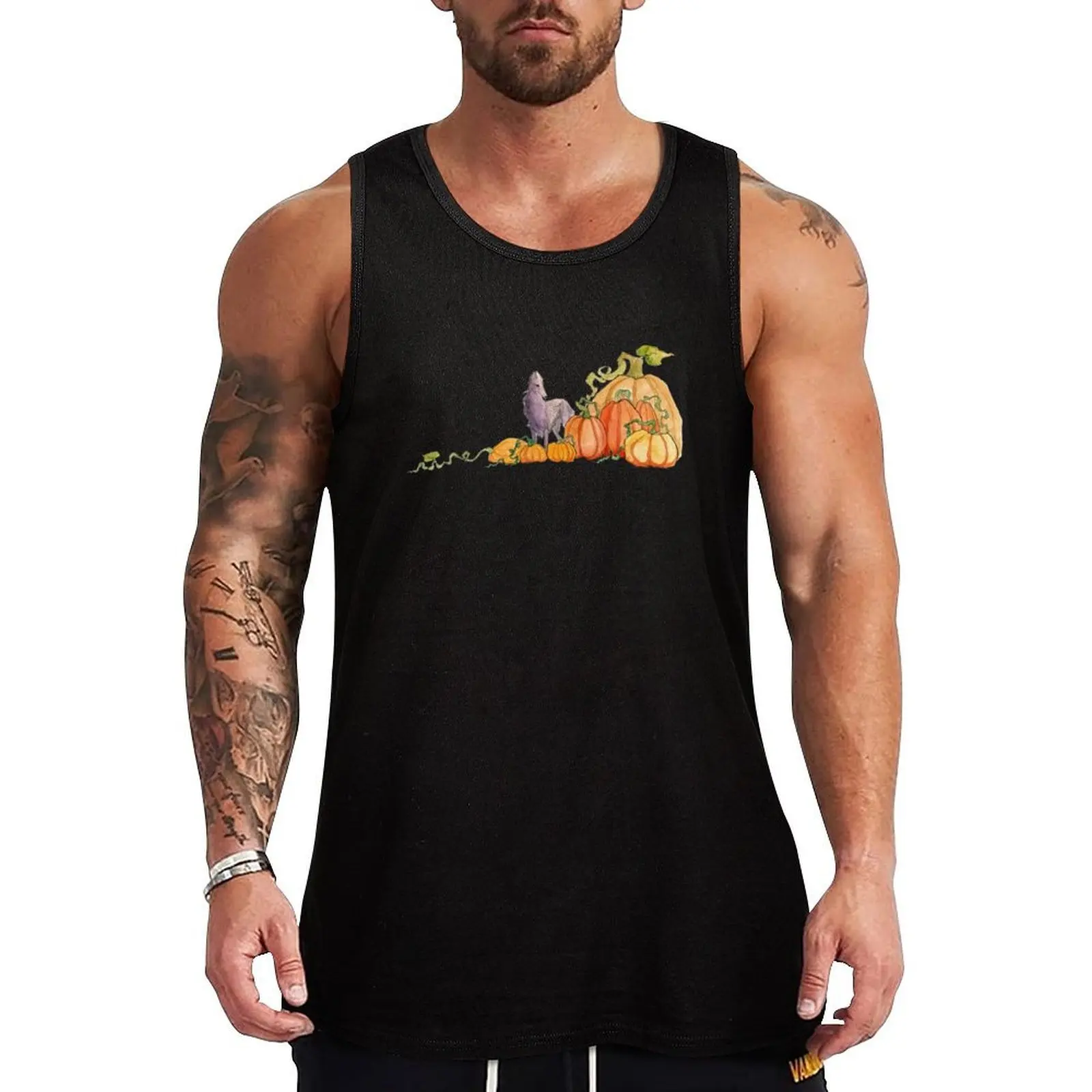 

Borzoi and Giant Pumpkins Tank Top Men's t-shirts gym fitness