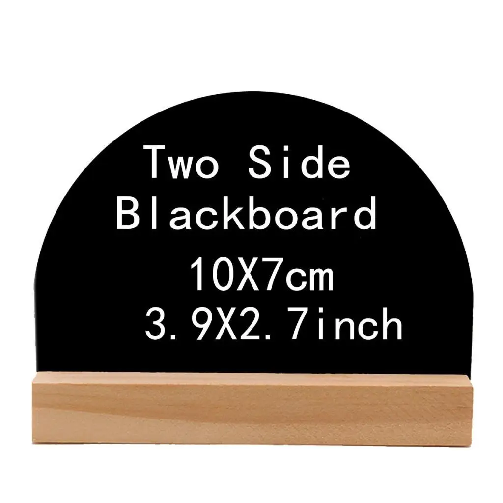 4Pcs Mini Tabletop Chalkboard Signs with Removable Stands, Rustic&Vintage Style, 3.9x2.8in