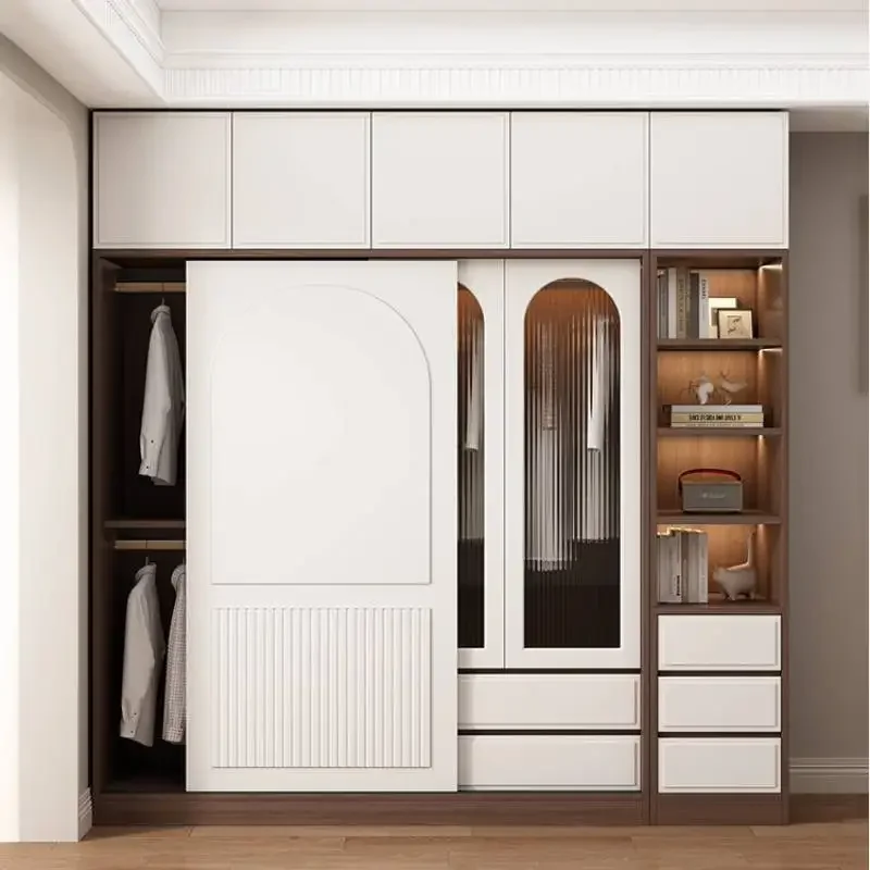Style  Wardrobes Closet Wooden Small Box White Storage Wardrobes  Furniture For Home