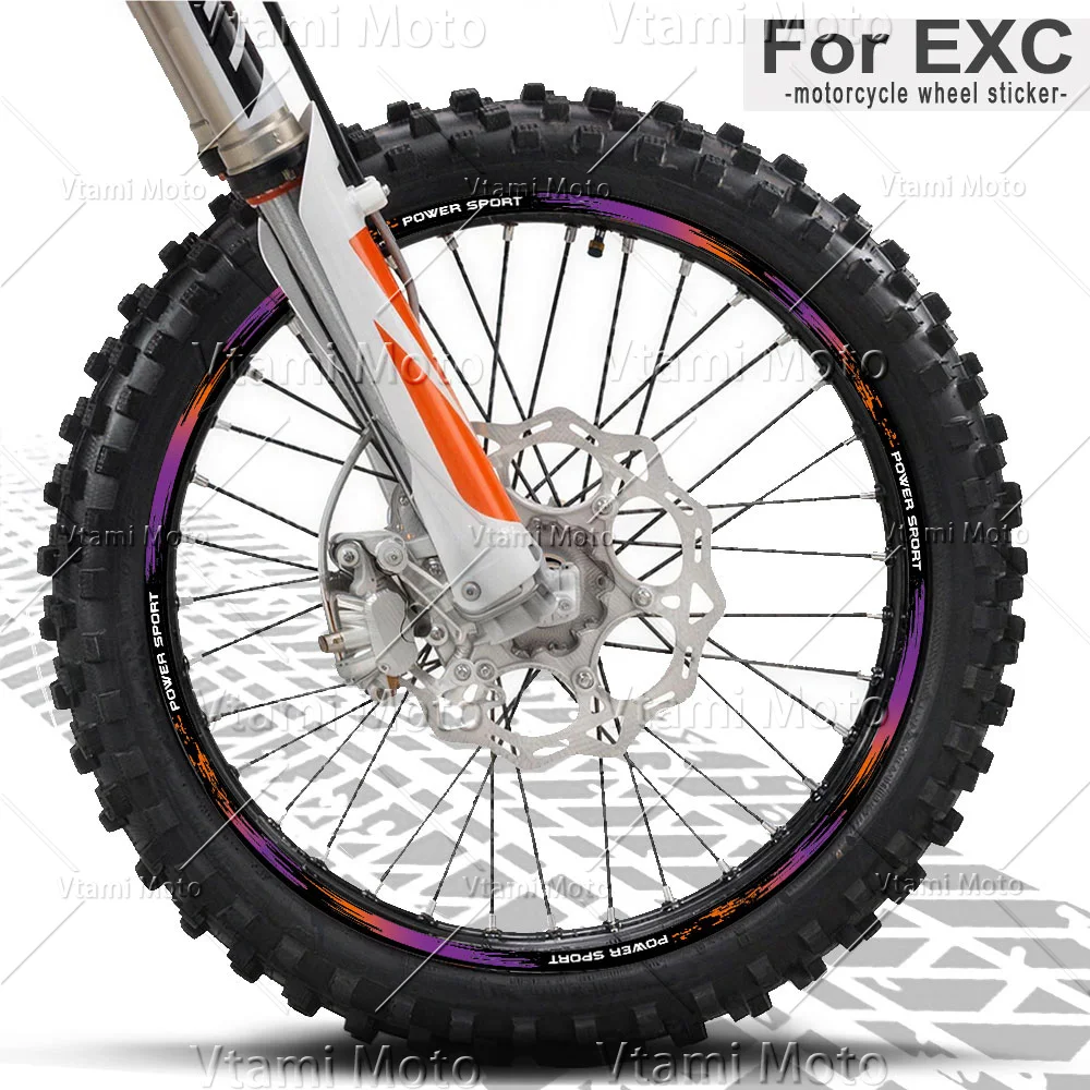 

Reflective Motorcycle Wheel Sticker Motocross Rim Stripe Decals For EXC EXC-F EXC 500 450 350 300 250 125 Six Days