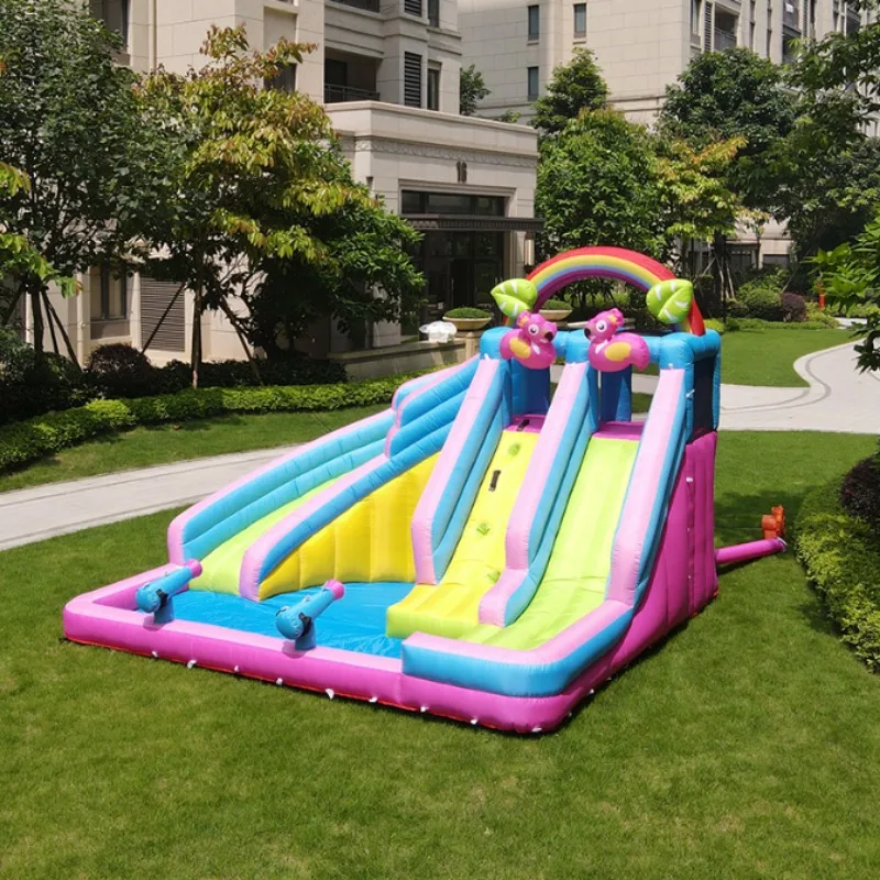 Outdoor Summer Water Inflatable Bouncer Naughty Kids Jumping Castle Small Children's Inflatable Slide For Kids