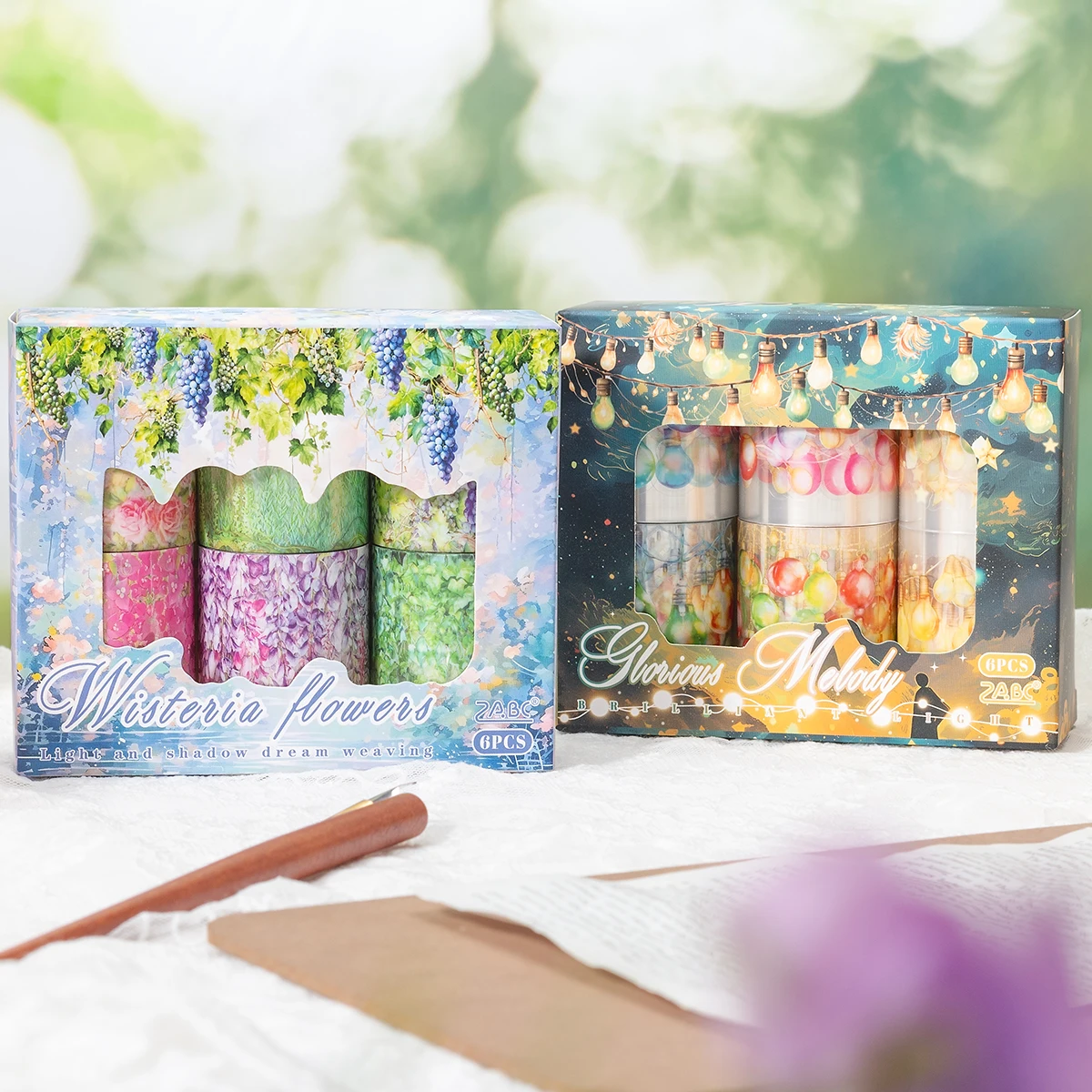 

creative light and shadow theme PET sticker tape, holiday gift decoration material notebook masking tape Essentials DIY Gift