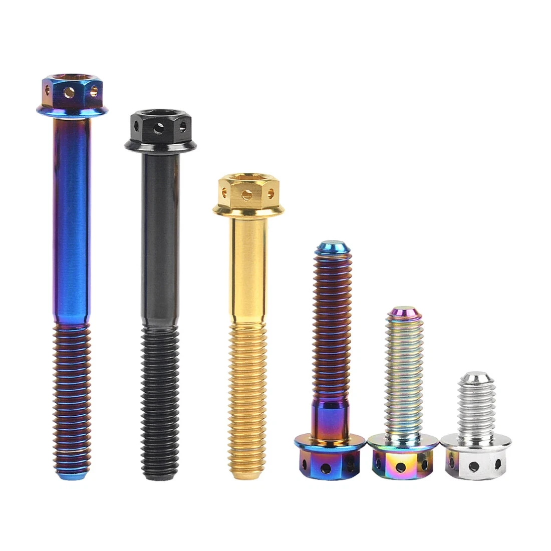 

1Pcs Titanium Bolt M8x1.25mm Flange Head Hex Screw (15-55mm) for Motorcycle Brake Caliper Upgrade, Refit Kit