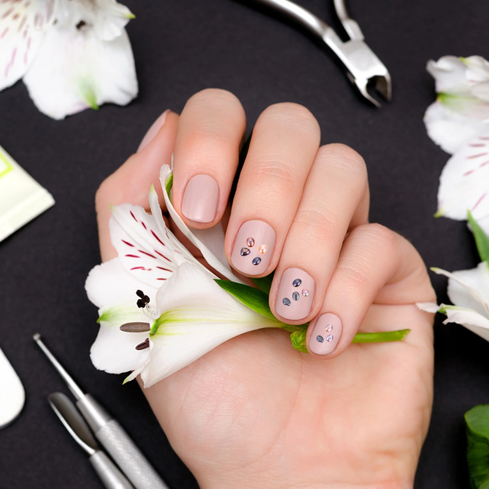 

2 Boxes Nail Art Pearls Irregular Manicure Decor for Dating Shopping Work DIY Manicure Charms Decorative Nail Art