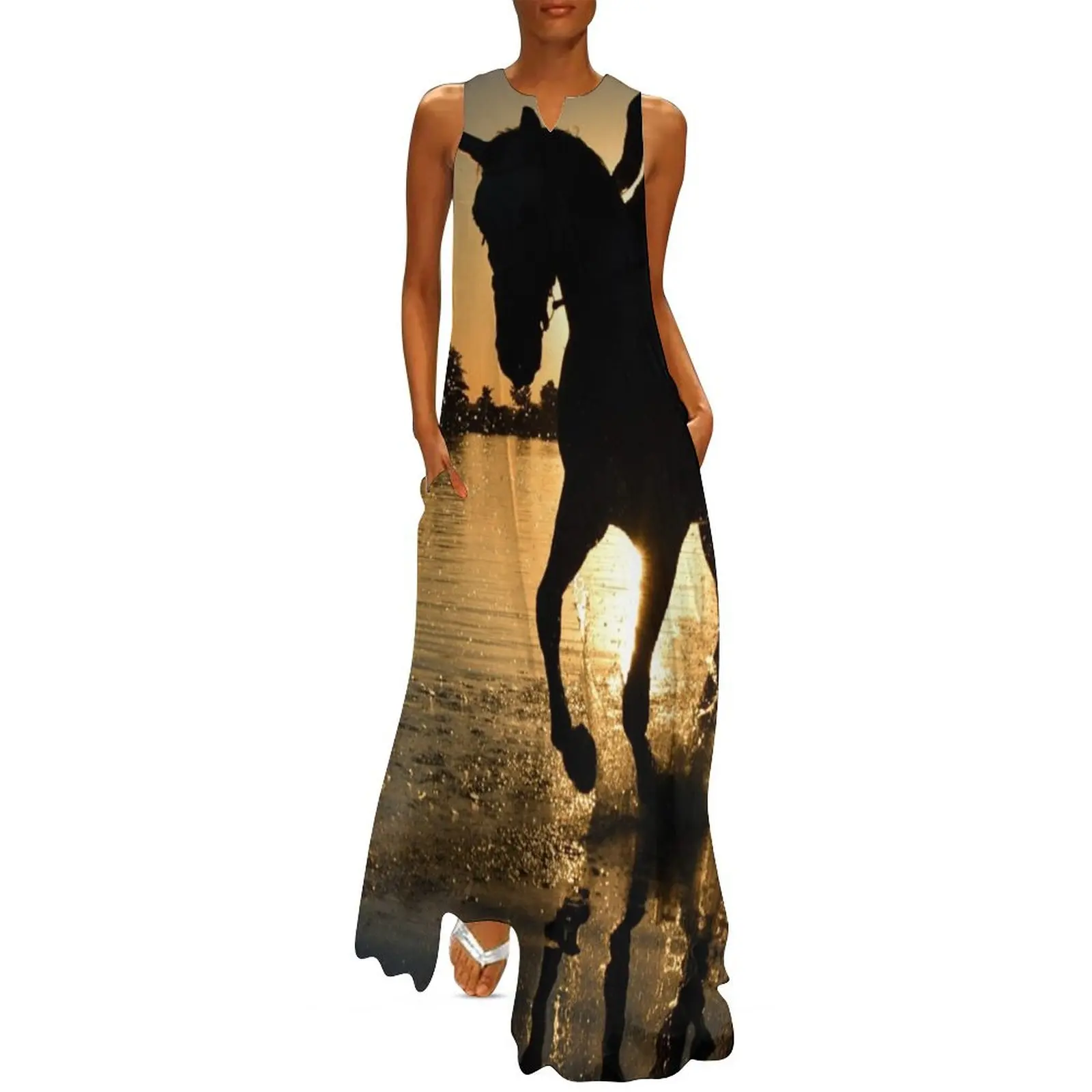 Horse Riding Horse Racing Jockey Long Dress evening dress woman Women dresses summer women dress