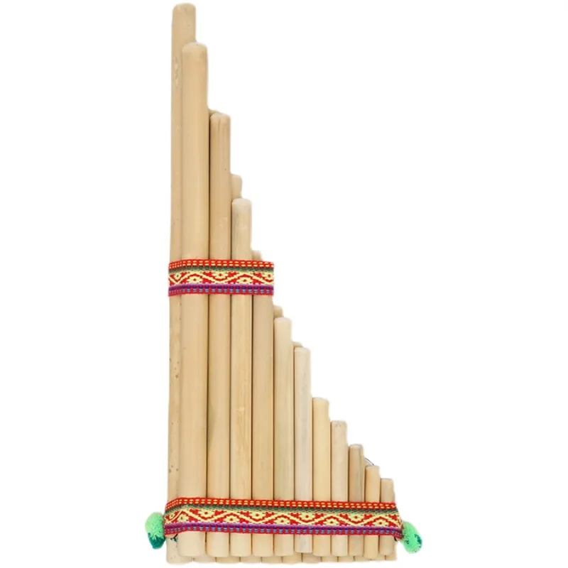 

19 Pipes Pan Flute Woodwind Pan Flute Bamboo Wind Professional Traditional Musical Instrument Charm Key Pan Flute Accesories