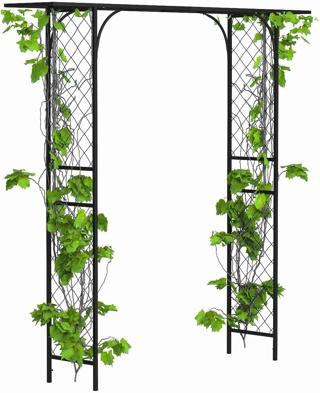 

Metal Garden Arbor, 83.5'' High x 82.7'' Wide, Outdoor Arch for Climbing Plant, Decorations Pergola