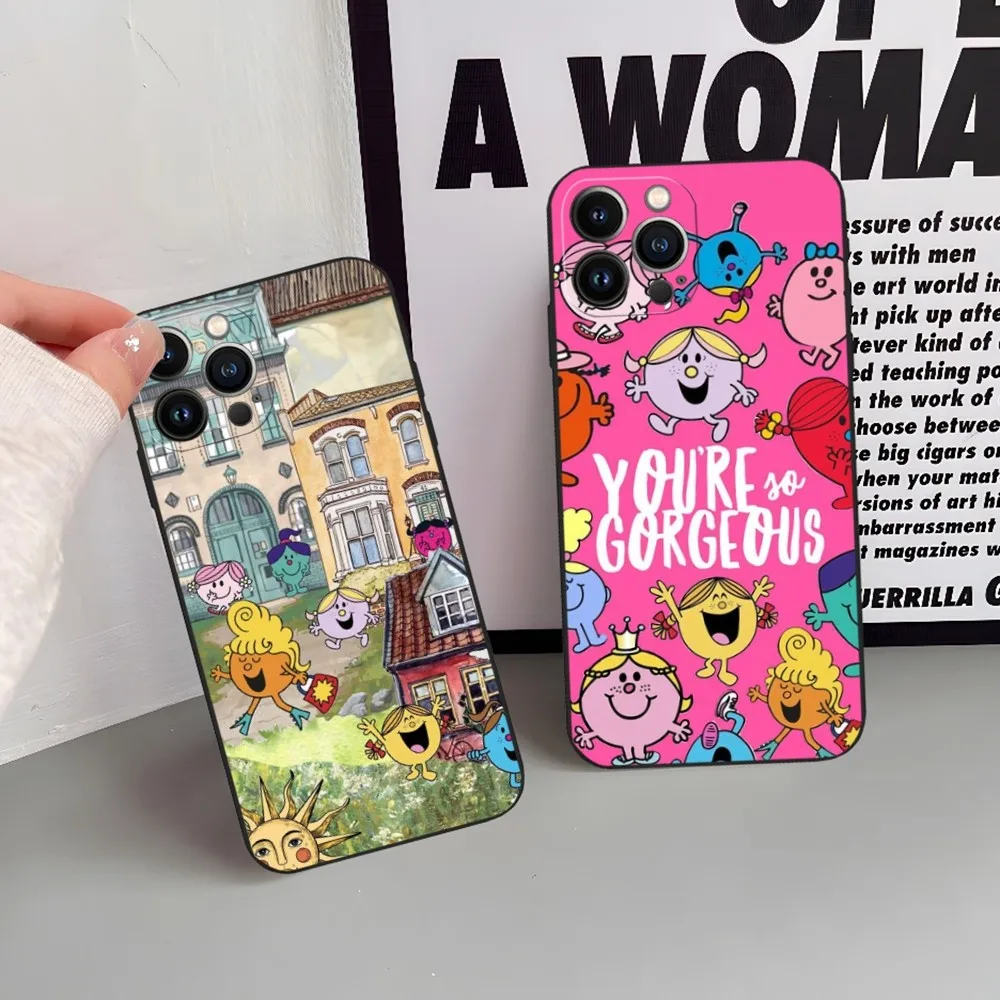 Mr Men L-little Miss Phone Case for iphone 15 Pro 14 13 Mini 11 12 Max Xr X Xs 7 8 Plus 6 Cover