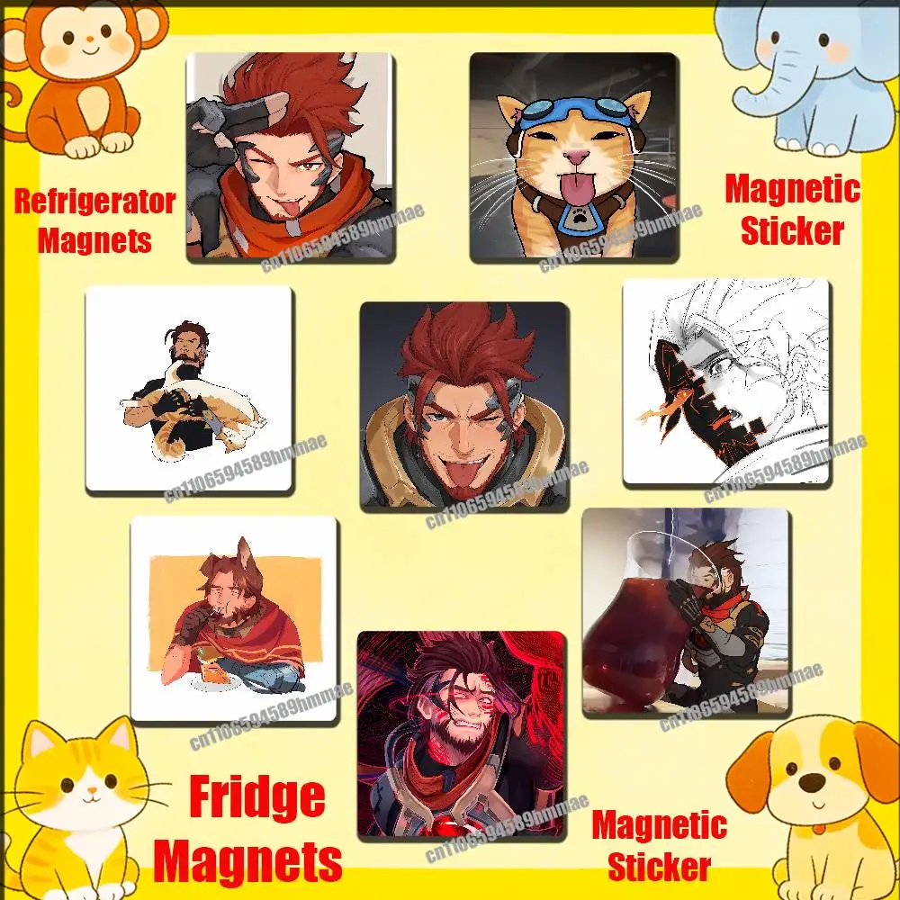 

For Emre O-Overwatch Fridge Freezer Refrigerator Magnets Kitchen Metal Cabinet Magnetic Sticker Card