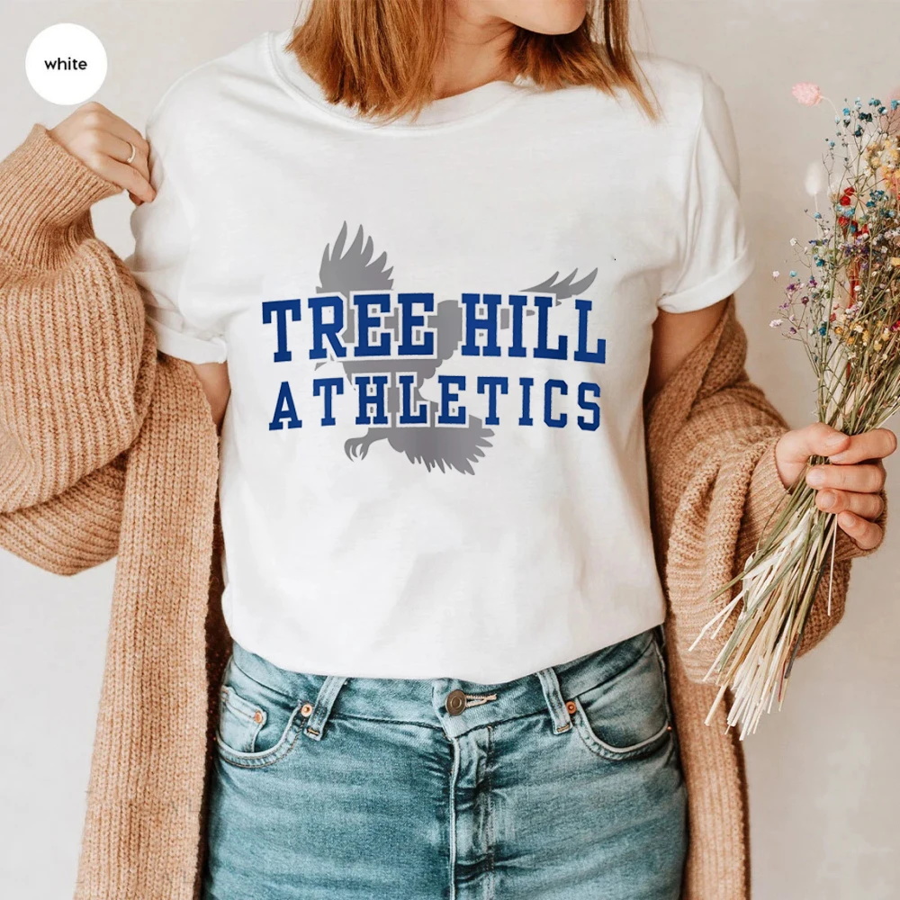 

Футболка TREE HILL Athletics OTH Shirt Tree Hill Ravens Shirt Футболка One Tree Летние футболки с рисунком Топы унисекс с короткими рукавами