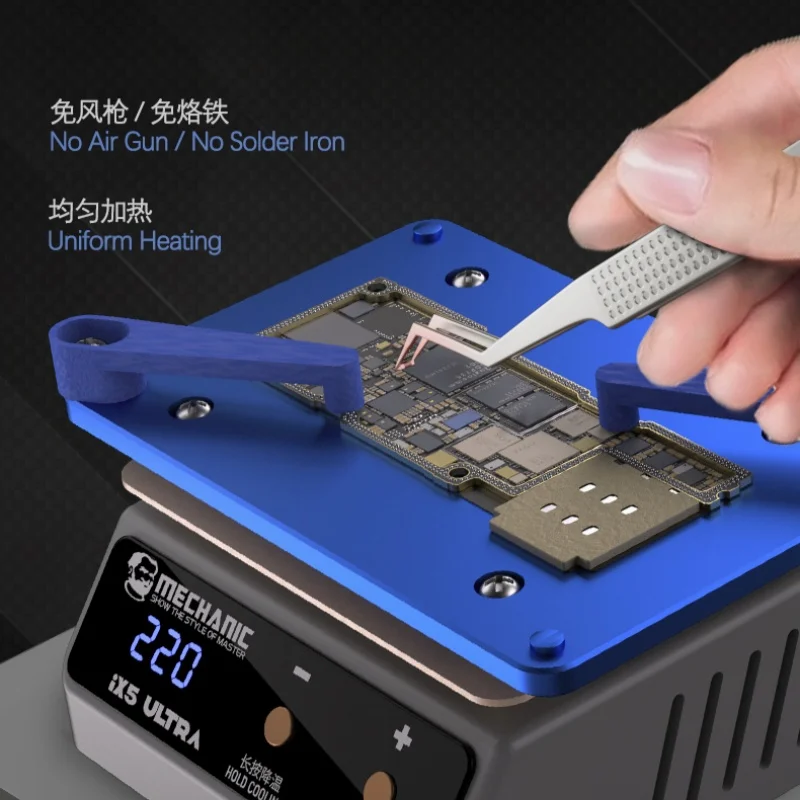 Mechanic IX5 Ultra Portable Preheating Platform Soldering Station for iPhone X- 15PM Motherboard Layered Remove Gue Repair Tool