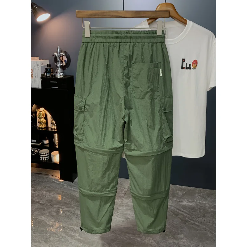

2025Summer Thin Casual Cargo Pants Men Trendy Outdoor Hiking Versatile Long Pants Loose Comfortable Cool Quick-Dry Pants