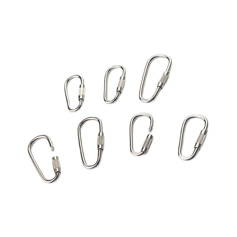 سلسلة مفاتيح بإبزيم معدني لتسلق الجبال ، برغي صغير الحجم ، برغي قابل للفصل ، قفل ملولب ، سوار وقلادة تصنعها بنفسك