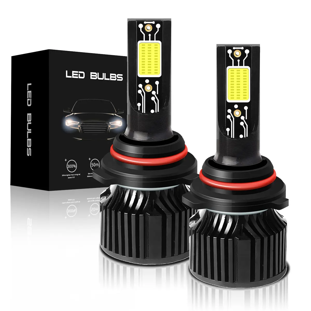 

9005 HB3 LED Headlight Bulbs H13 9008 6000K Cool White, Upgraded CSP Chips 12000LM Extremely Bright All-in-One Conversion Kit