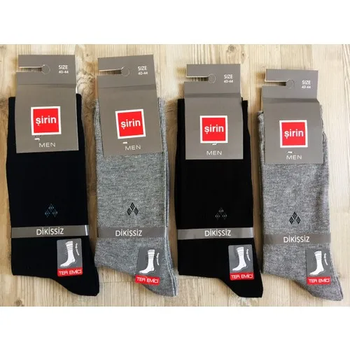 Black Gray Mixed Male 12'Li Package Sweat Emici Socks