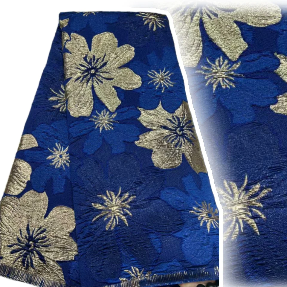 

2025 новейшая французская жаккардовая кружевная ткань, парча, африканская ткань, кружевная позолоченная вышивка, нигерийская кружевная ткань для свадебного платья C1577