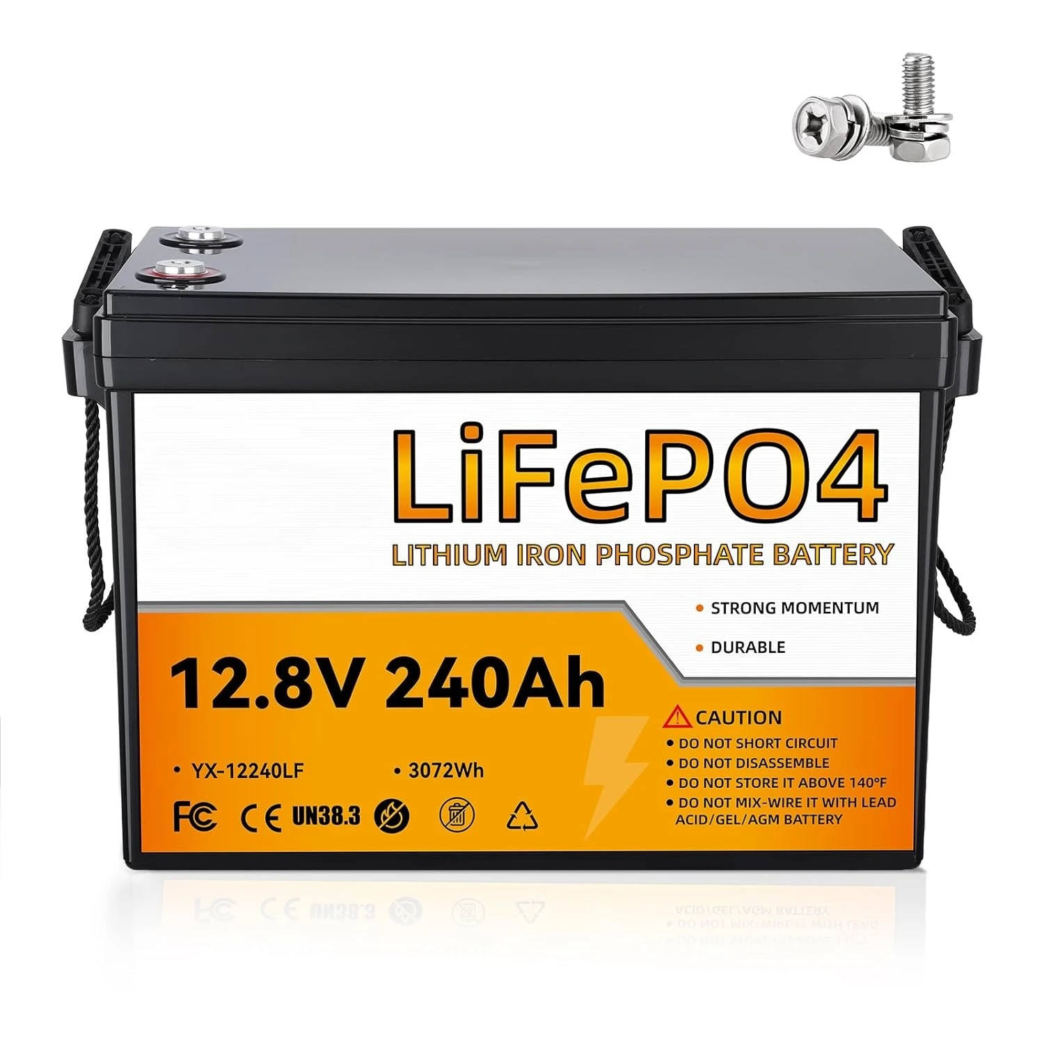 

12.8V 240Ah Lithium Battery,3072Wh Deep Cycle LiFePO4 Battery with 100A BMS,8000+ Cycles,Perfect for Home, Customized