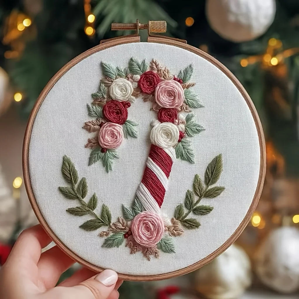 Das DIY-Materialpaket-Set mit Weihnachtsmuster und Handstickerei, ausgestattet mit einem englischen Leitfaden und Anleitung, ist etwas Besonderes – Detail 9