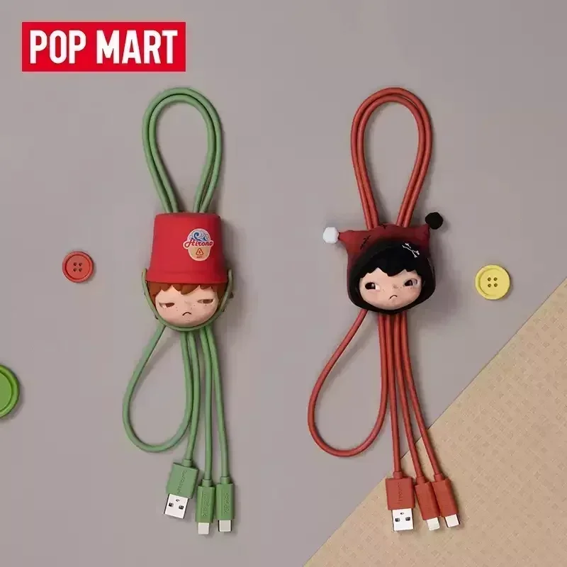 POP MART Hirono Echo Series dos en uno línea de datos caja ciega Guess Bag caja misteriosa juguetes muñeca Linda figura adornos colección de regalos