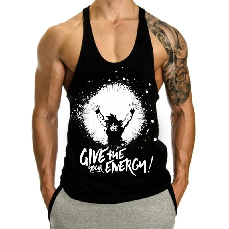 

DRAGON BALL Men's Tank Tops Japanese Anime Graphic Summer Male Clothing 100％ Cotton Breathable Sportswear Y2k Basketball Jersey