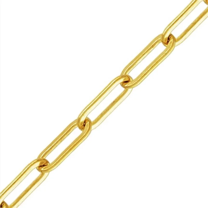 

No Fade No Rust Real 14K Gold Filled 2.5mm Paper Clip Chain Bulk for Jewelry Making Bracelet Necklace