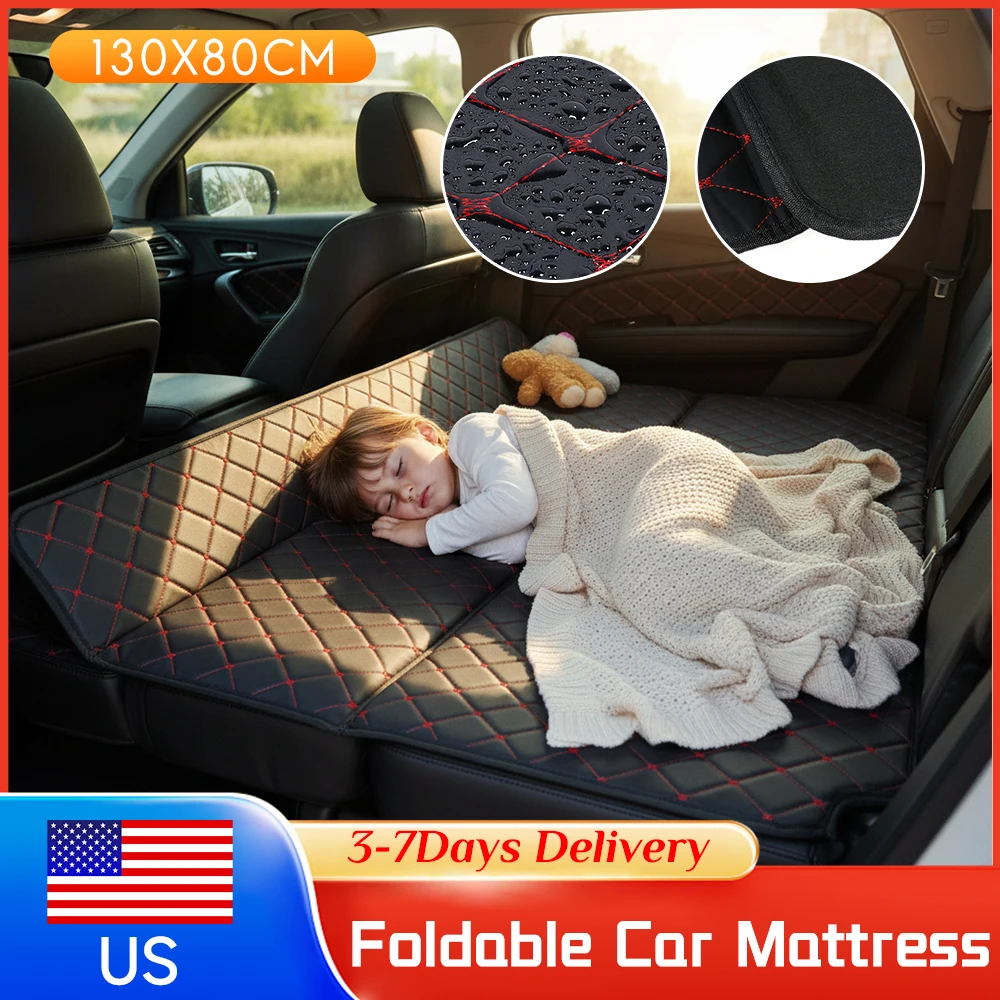 

Portable Back Seat Car Mattress Non-Inflatable PU Leather Travel Mattress Folding Mattress Universal for Sedan SUV Truck Travel