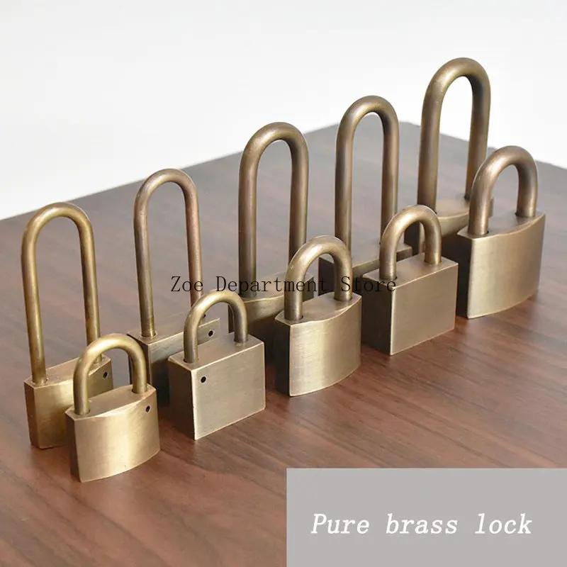 Candado de latón macizo, cerradura de puerta multifuncional, seguridad, resistente al agua, antioxidante, seguridad de nunca oxidada, cerradura de cobre puro para exteriores