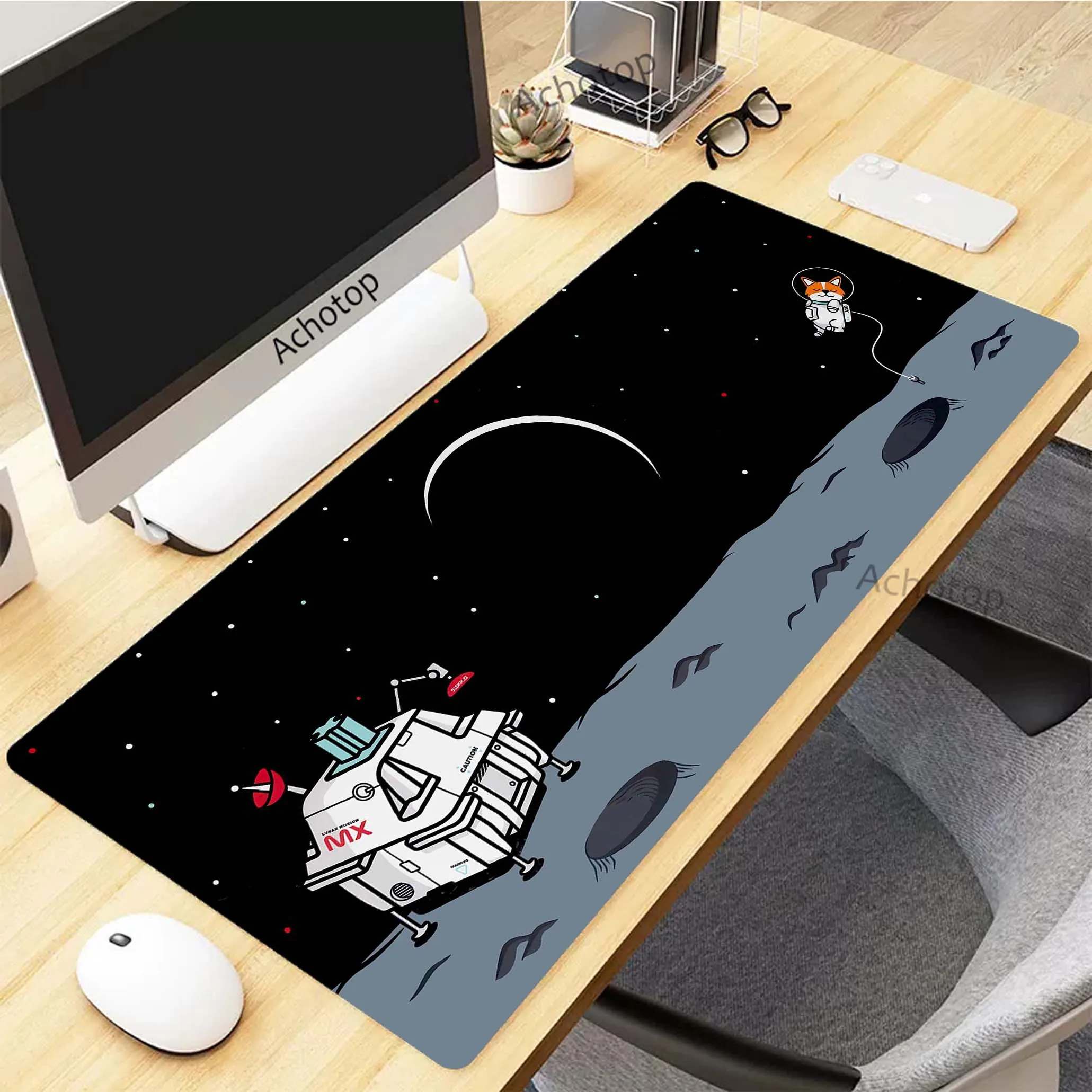 

Astronaut Large Mouse Pad Pc Gamer Mousepad HD Print Gaming Keyboard Pads XXL Table Carpet Rubber Anti-slip Desk Mat 90x40cm