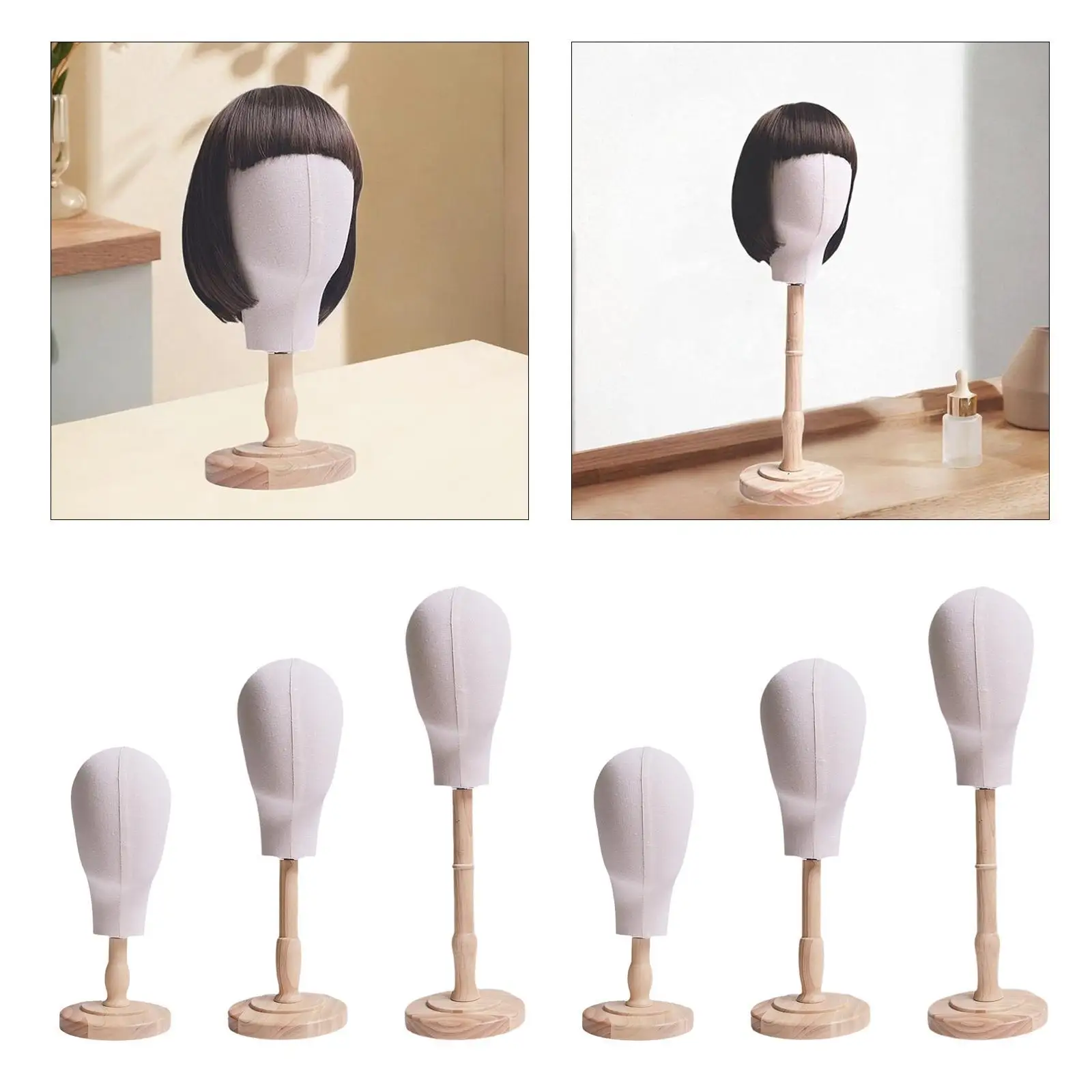 Mannequin Head Multipurpose Wigs Display Stand for Glasses Scarves Headset