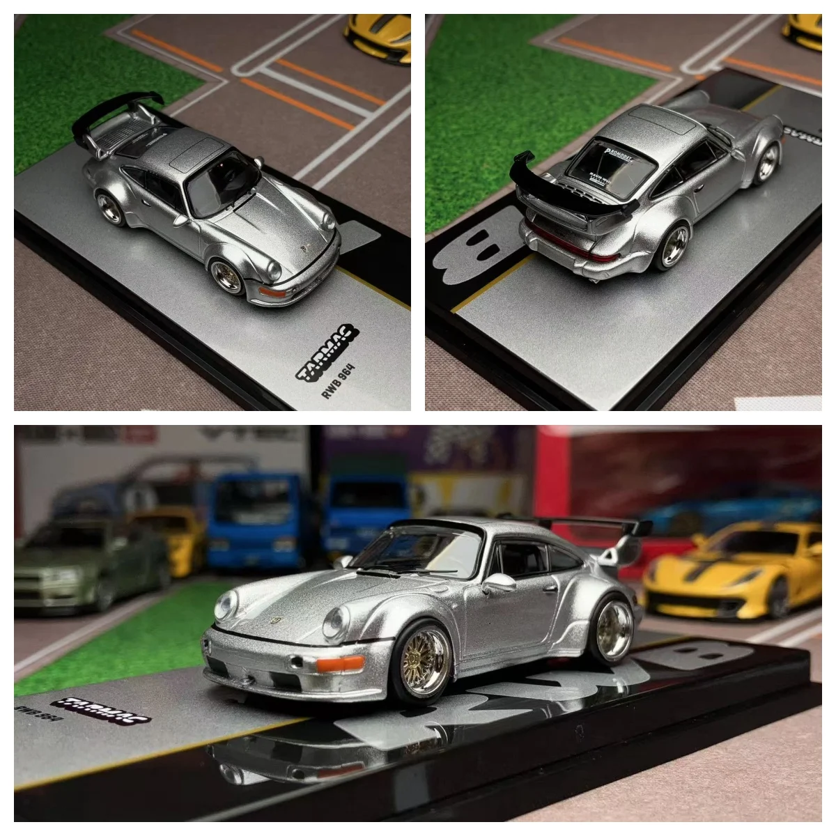 

Tarmac Works TW 1/64 RWB 964 Silver JDM Super Car Diecast Model Car Limited Edition
