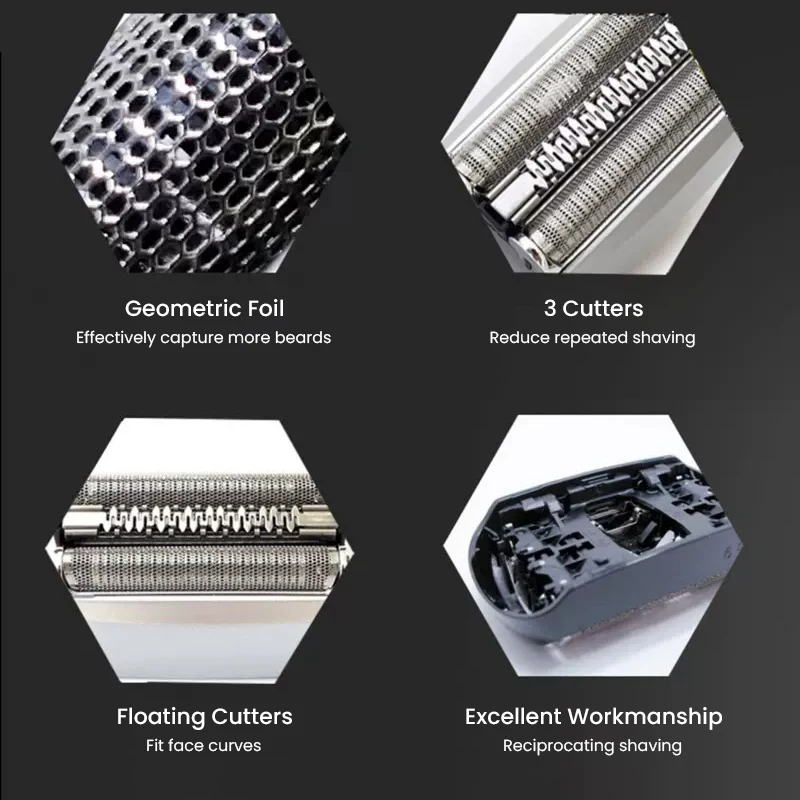 Braun 83เมตรมีดโกนฟอยล์และเครื่องตัดเทปคาสเซ็ตเปลี่ยนได้เข้ากันได้กับชุด8มีดโกนไฟฟ้า8370cc 8340S 8350S