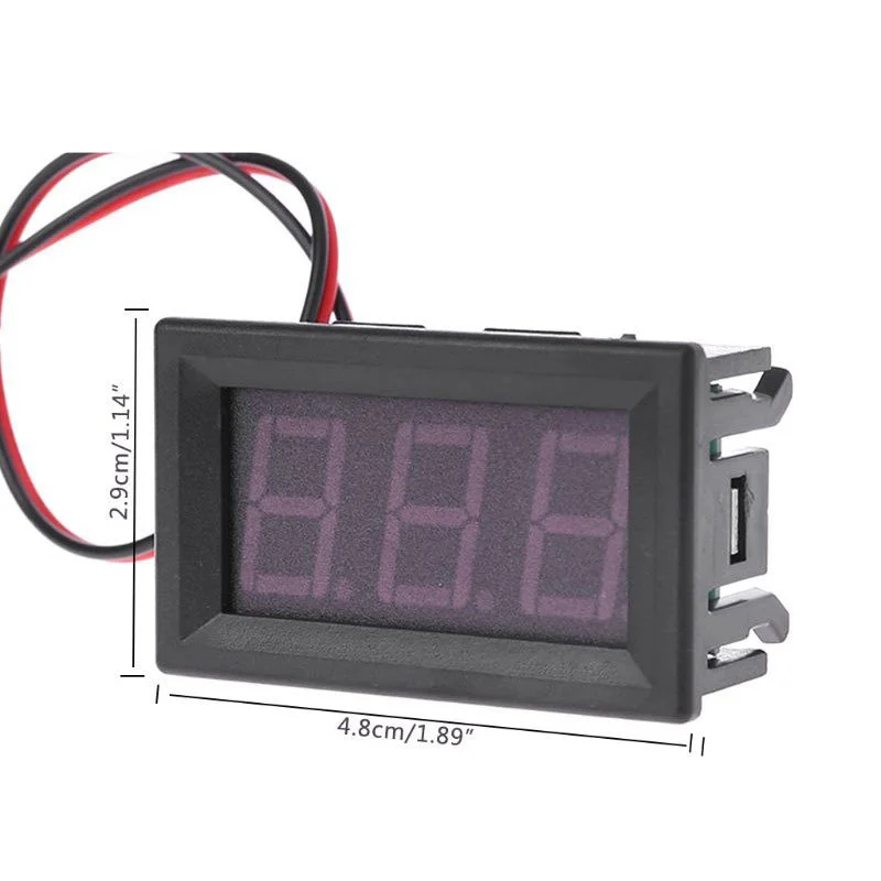 Two wire DC voltage meter head DC5V-120V reverse protection 0.56-inch LED digital display component