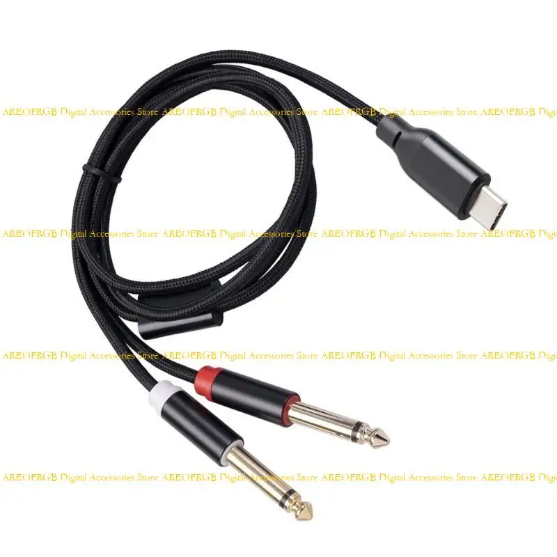 

E21E USB C to 6.35mm 1/4inch TRS Cable for Headphone,Mixing Consoles 100/200/300cm